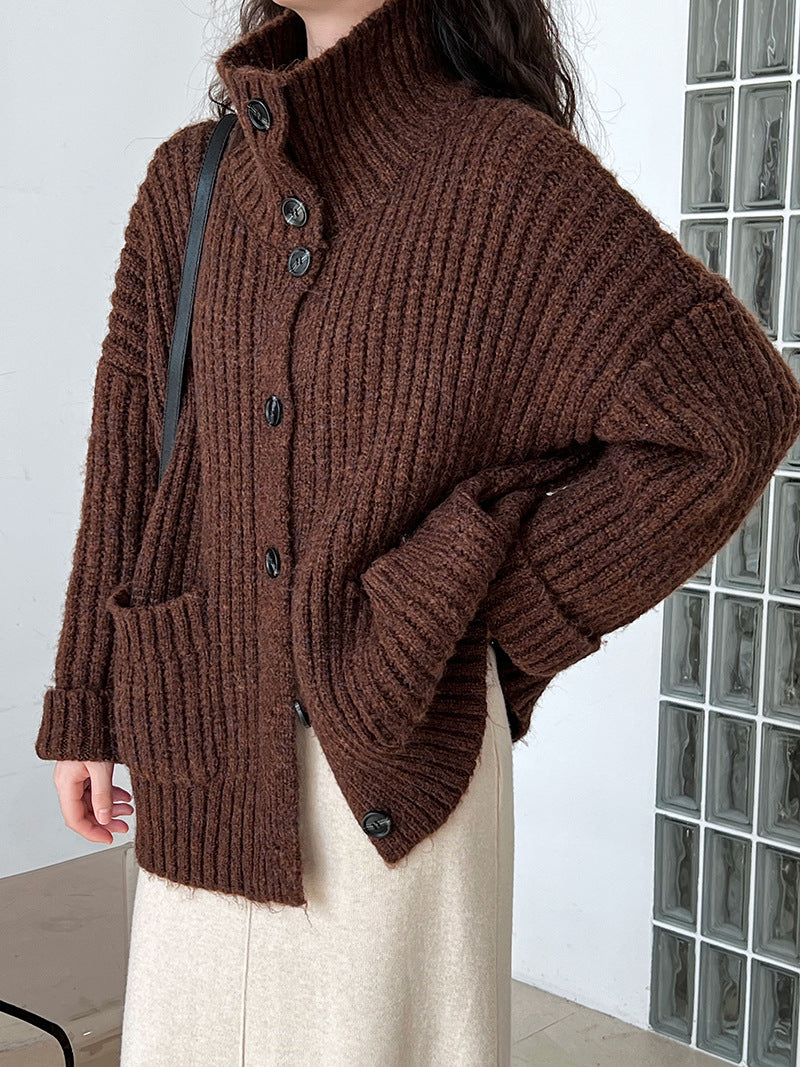 Loose Wool Turtleneck Sweater Outerwear