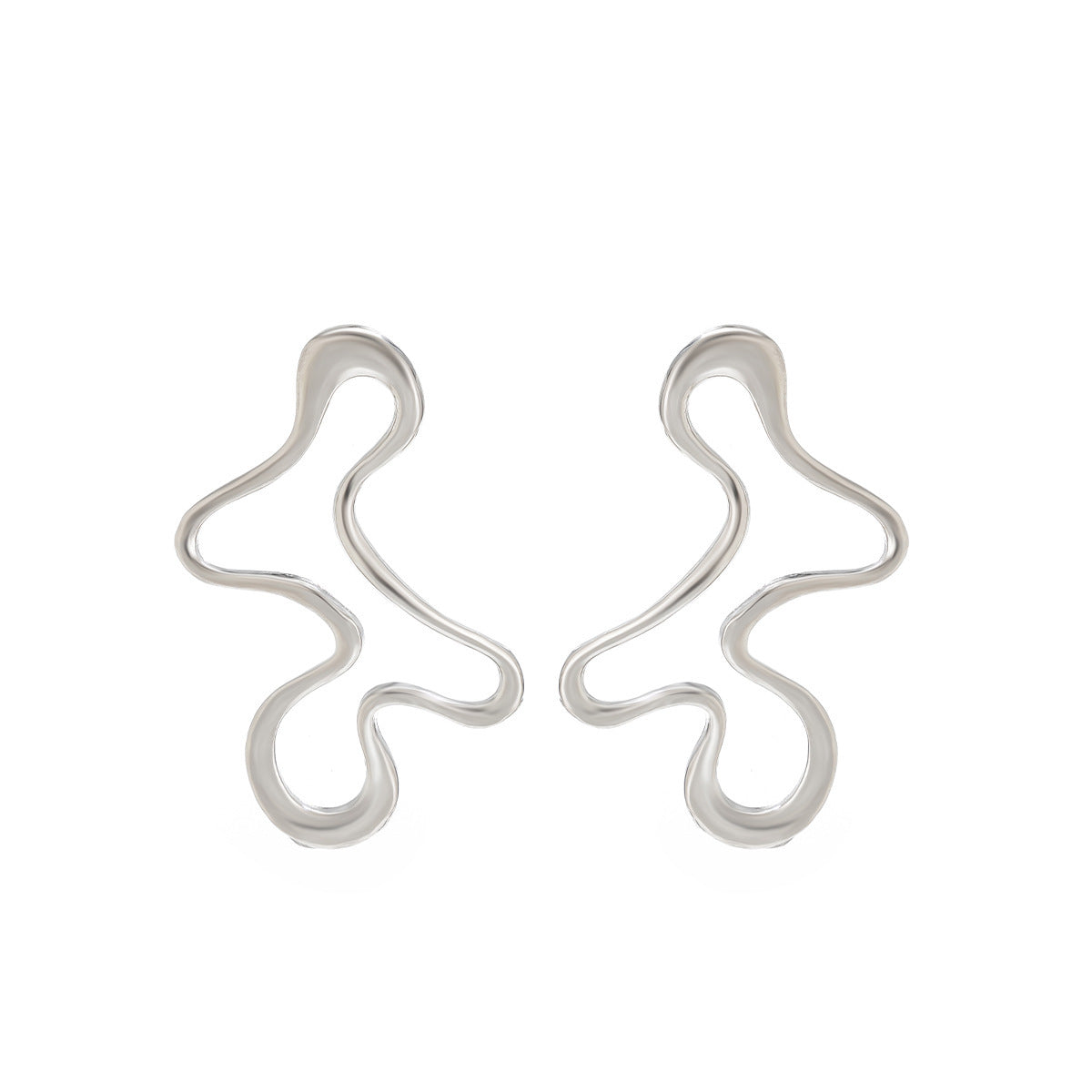 Irregular Flower Metal Earrings