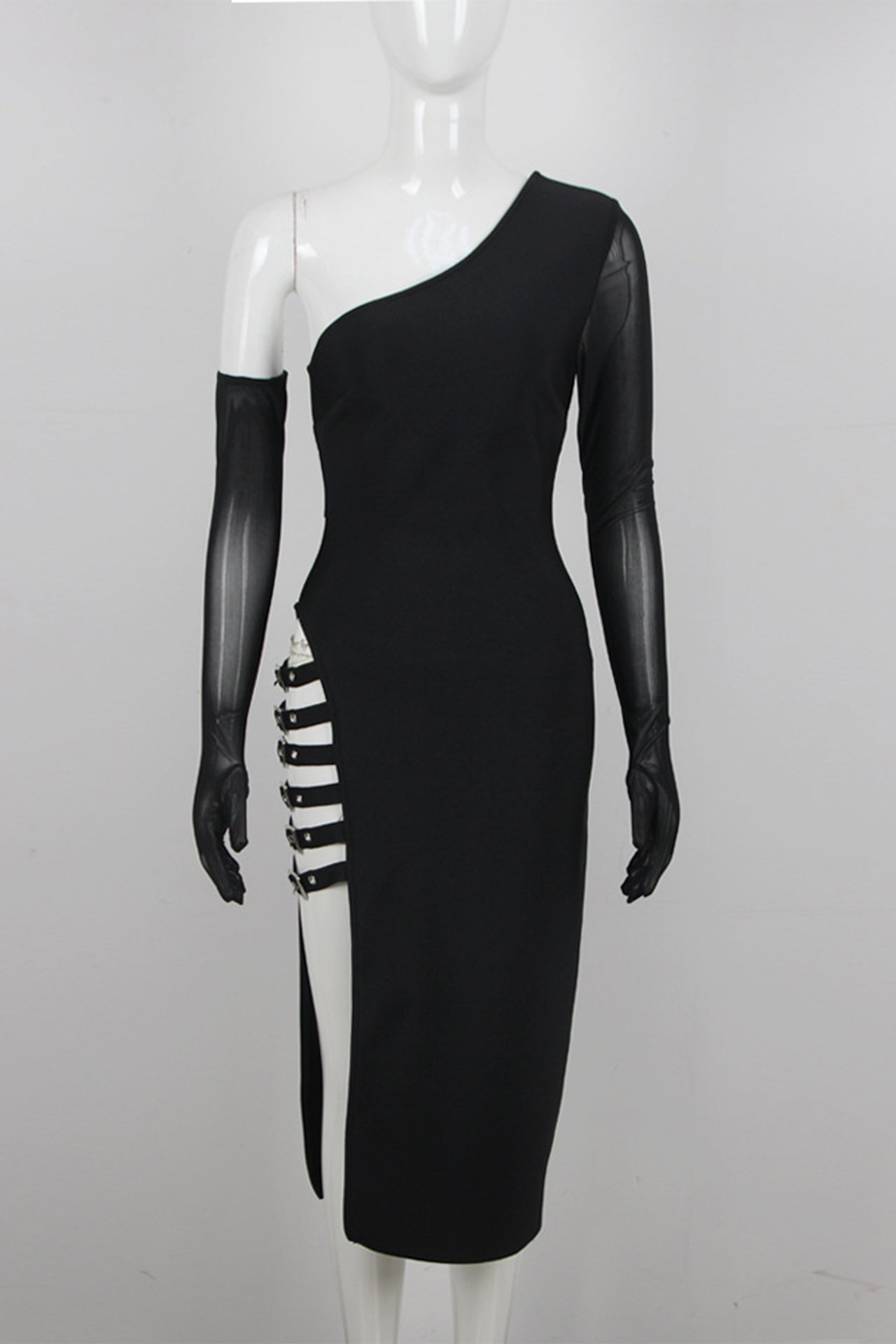 Antonella One Shoulder Midi Dress