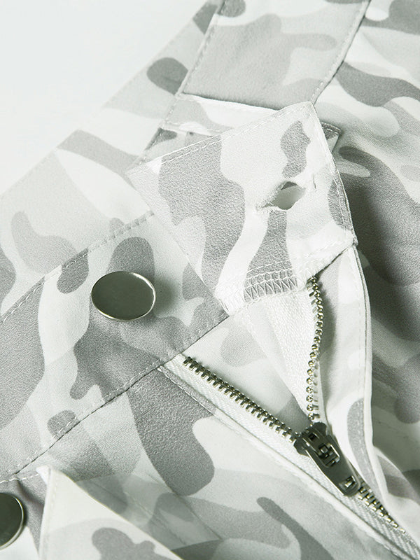 Loose Wide Leg Contrast Color No Belt Pants Trousers