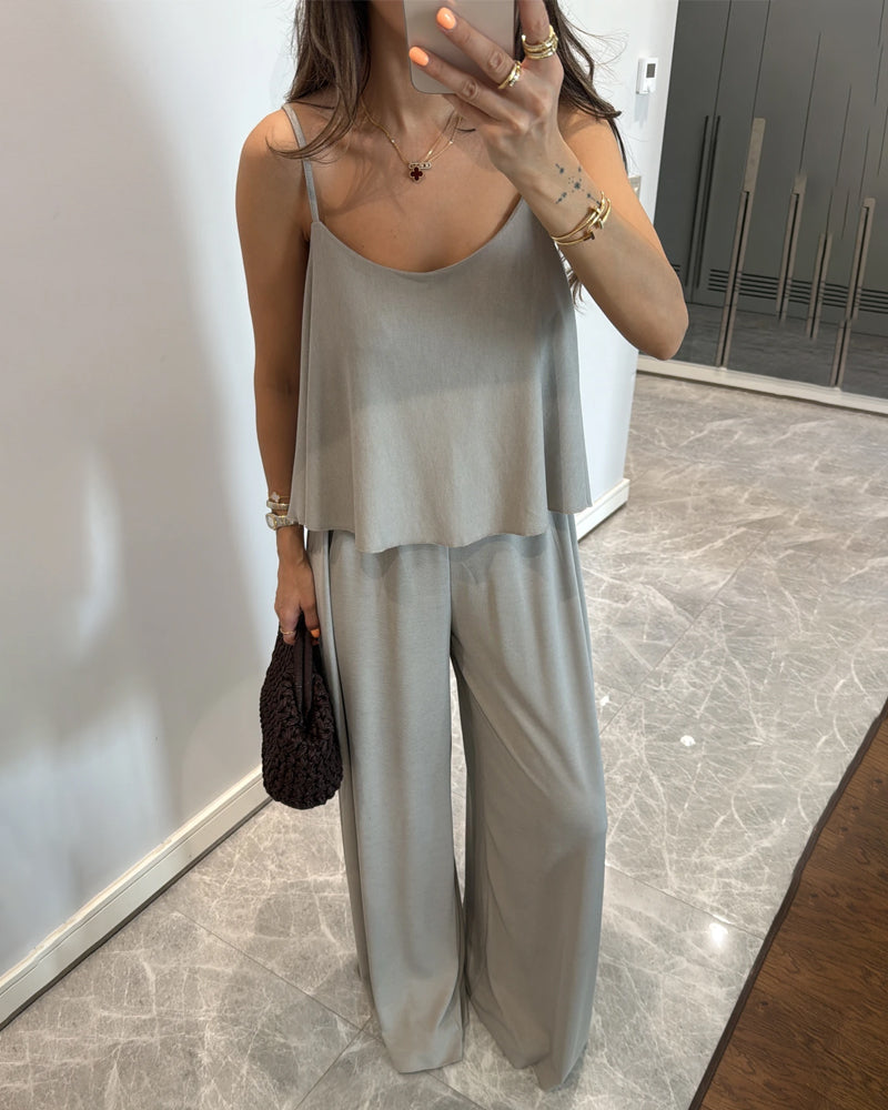 Casual Comfort Sling Top & Pants Two-piece Set