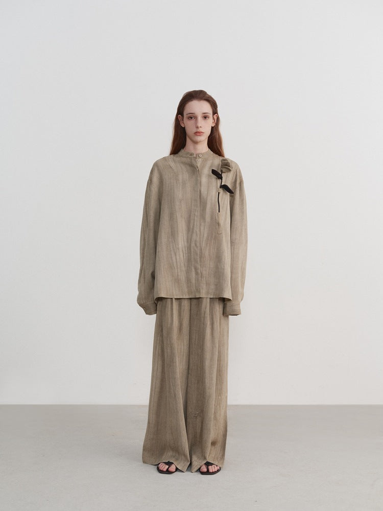 Lazy Style Solid Color Long Sleeve Top