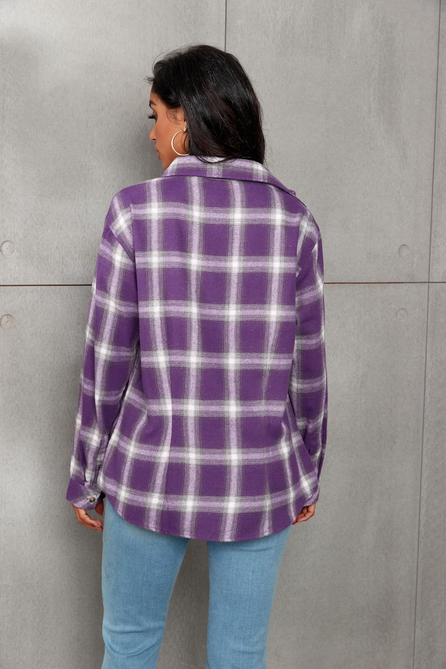 Flannel Shirts for Women Buffalo Plaid Shirts Oversized Long Sleeve