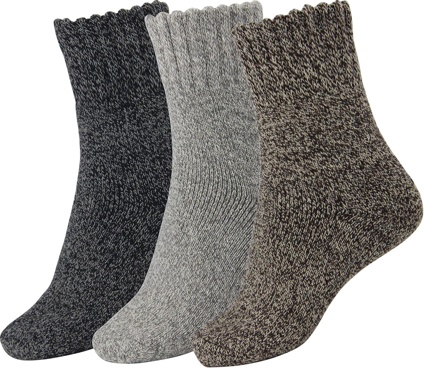 Boot Socks for Women Winter Solid Thick Warm Socks Cozy Crew Socks Christmas Gift