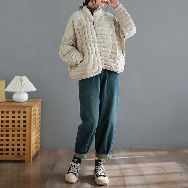 Lightweight Solid Color Cotton Outerwear