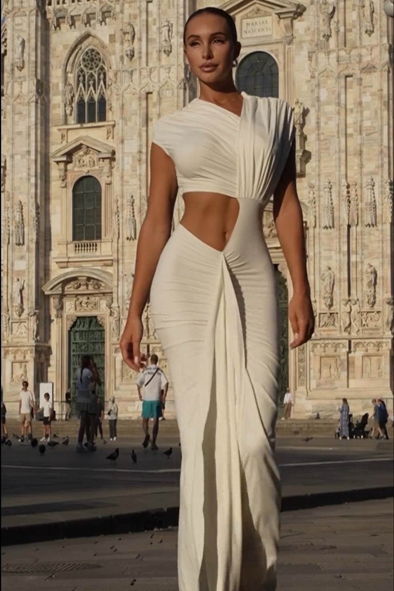 Augusta Bodycon Dress In White