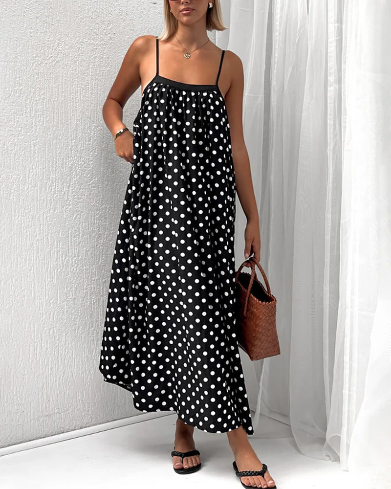 Leisure Wave Point Sling Dress