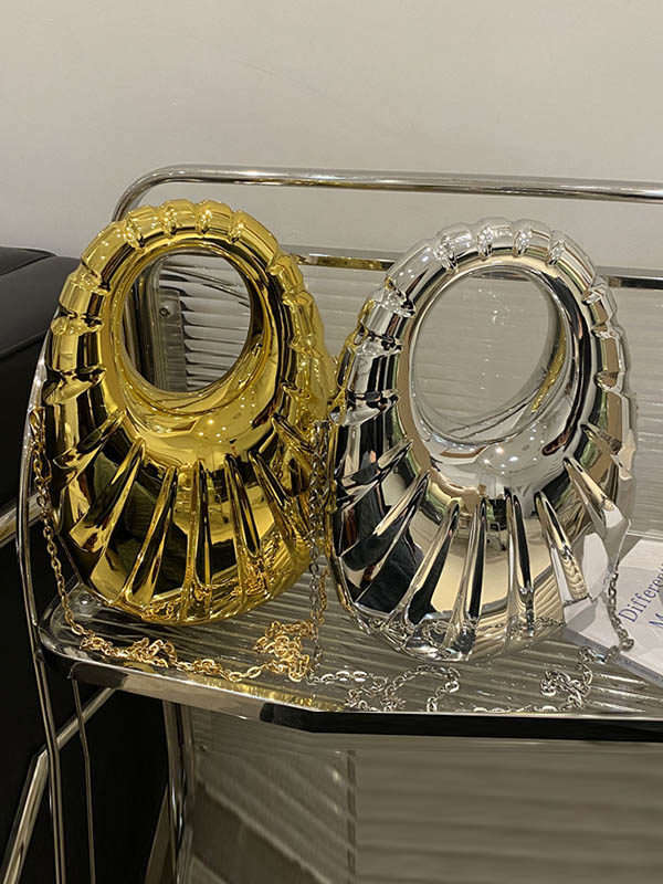 Chains Geometric Zipper Crossbody Bags Handbags