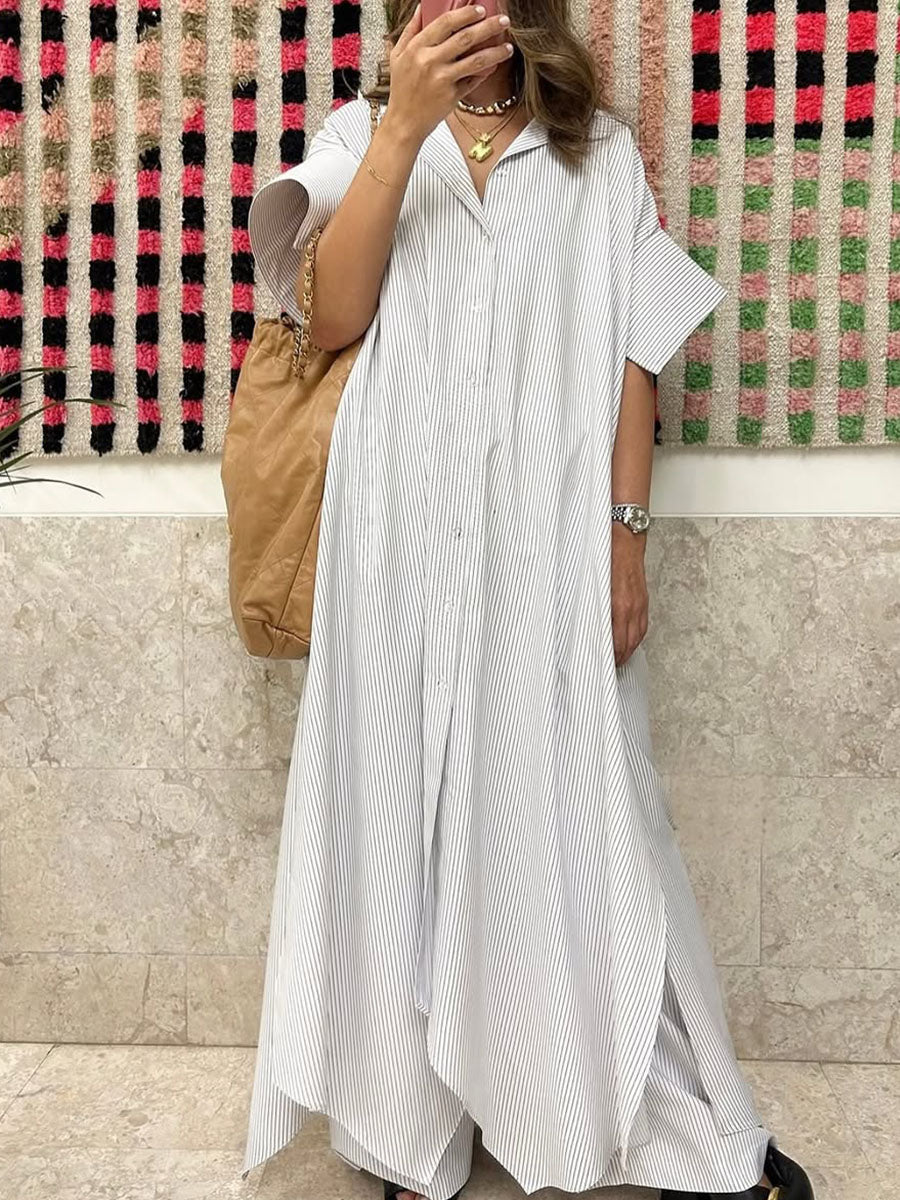 Striped loose two-piece set