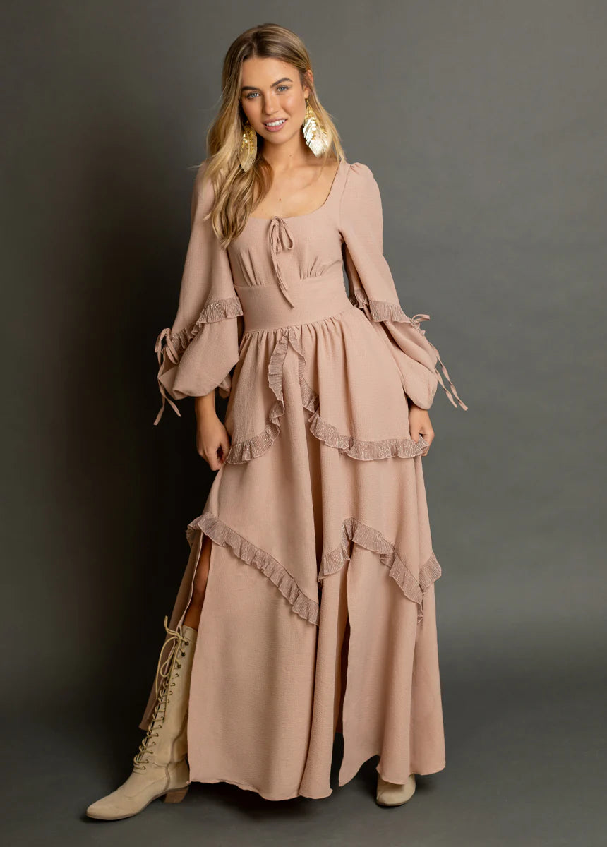Women Long Sleeved Boho Dress