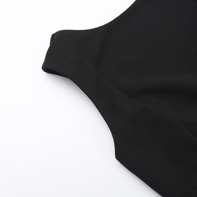 Elegantly Cut Sleeveless Mini Dress