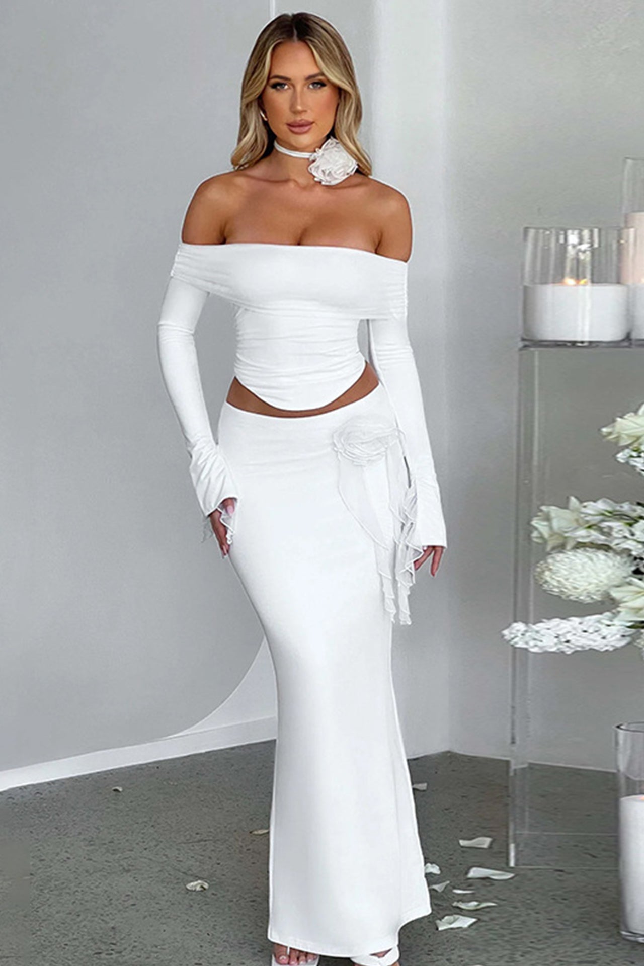 Charis Off the Shoulder Two Pieces Sets