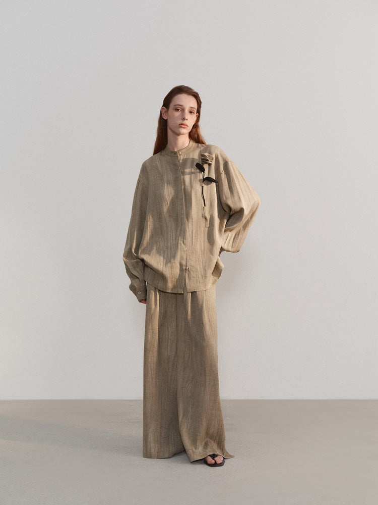 Lazy Style Solid Color Long Sleeve Top