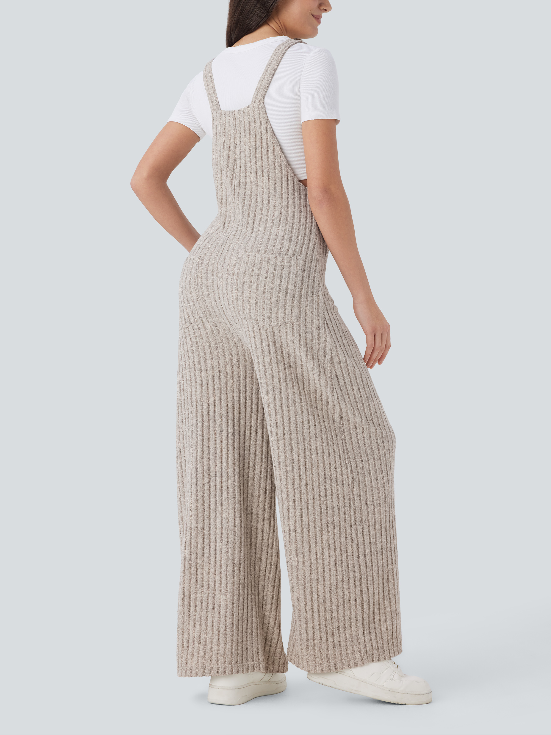 ✨Rib Knit Adjustable Straps Buttoned Multi-Pocket Overalls(Buy 2 Free Shipping)