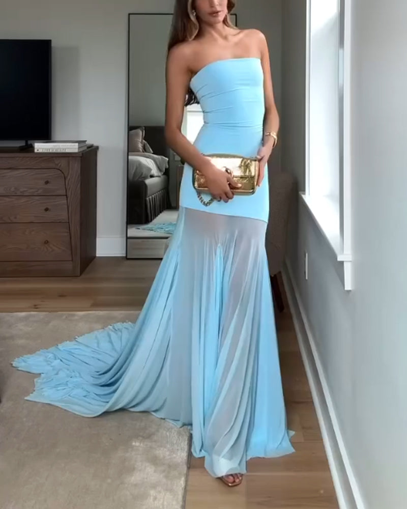 Elegant Strapless Dress