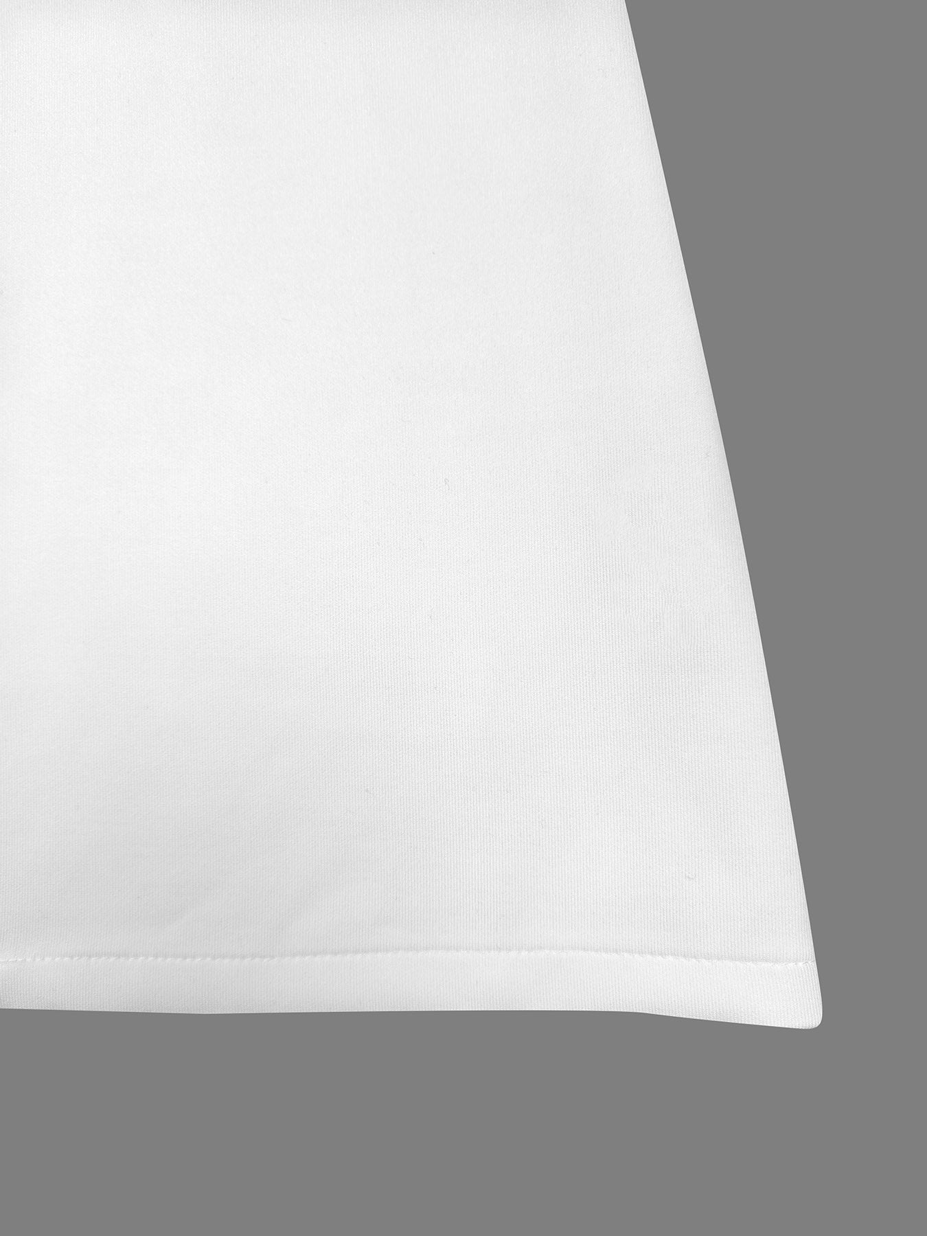 Flared Sleeves Long Sleeves Solid Color Stand Collar Mini Dresses