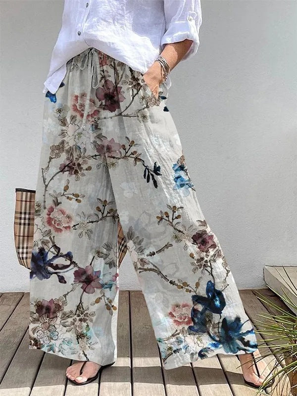 Comfort Loose Printed Trousers