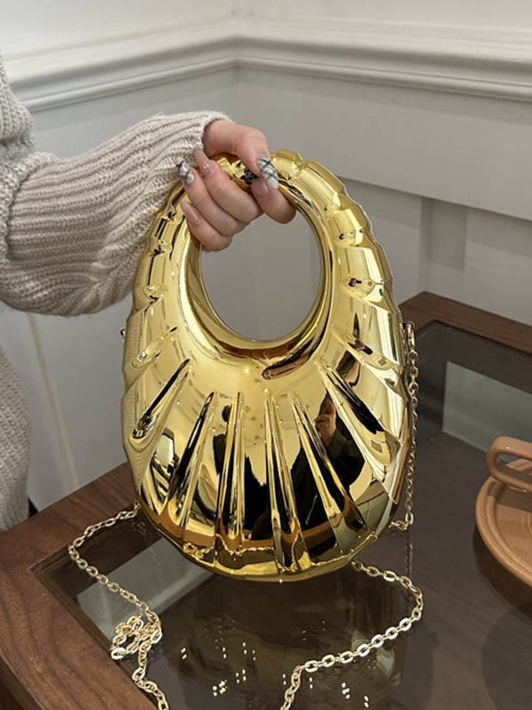 Chains Geometric Zipper Crossbody Bags Handbags