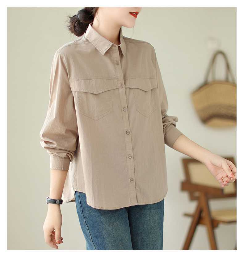 Casual Solid Color Long Sleeve Shirt