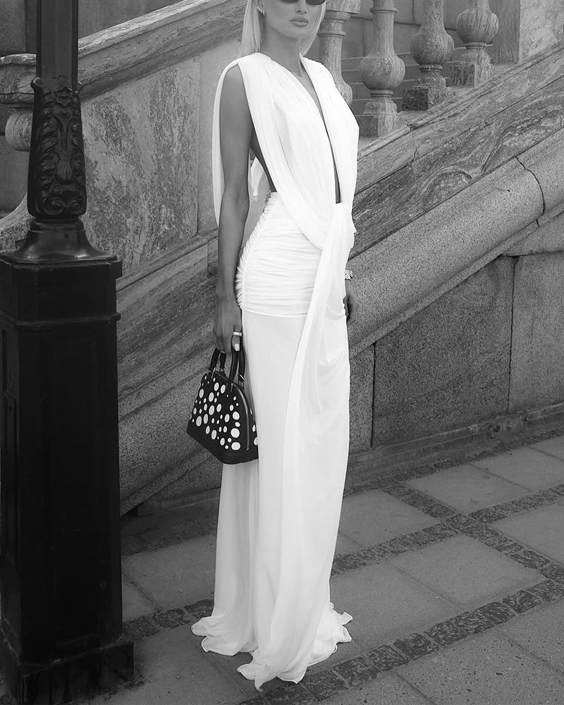 Sexy V-neck Sleeveless Dress