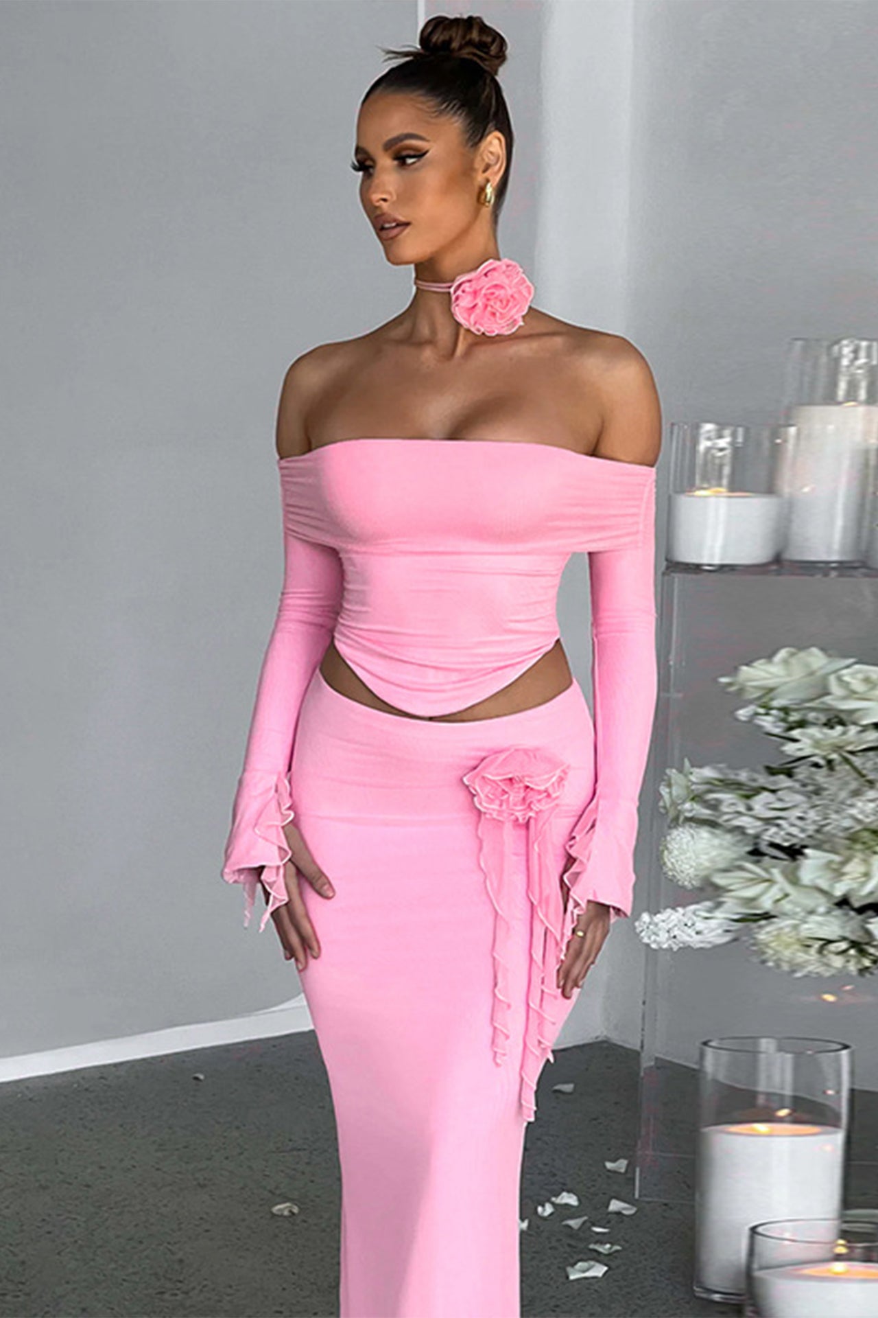 Charis Off the Shoulder Two Pieces Sets