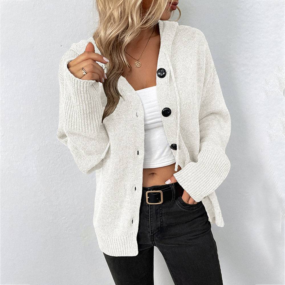 Button Regular Single-Breasted Standard Women's Sweater