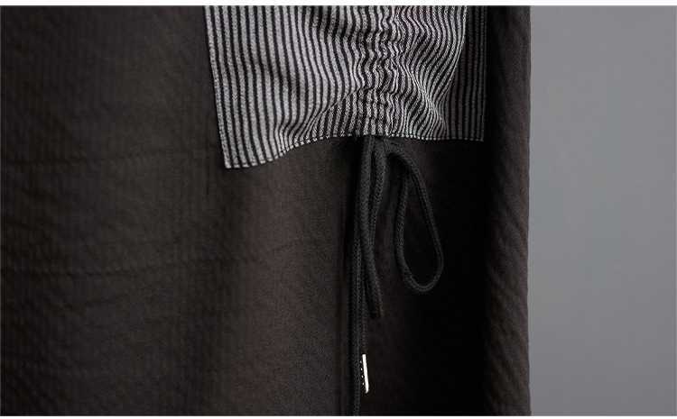 Vintage Literary Irregular Short Sleeve Midi Dress