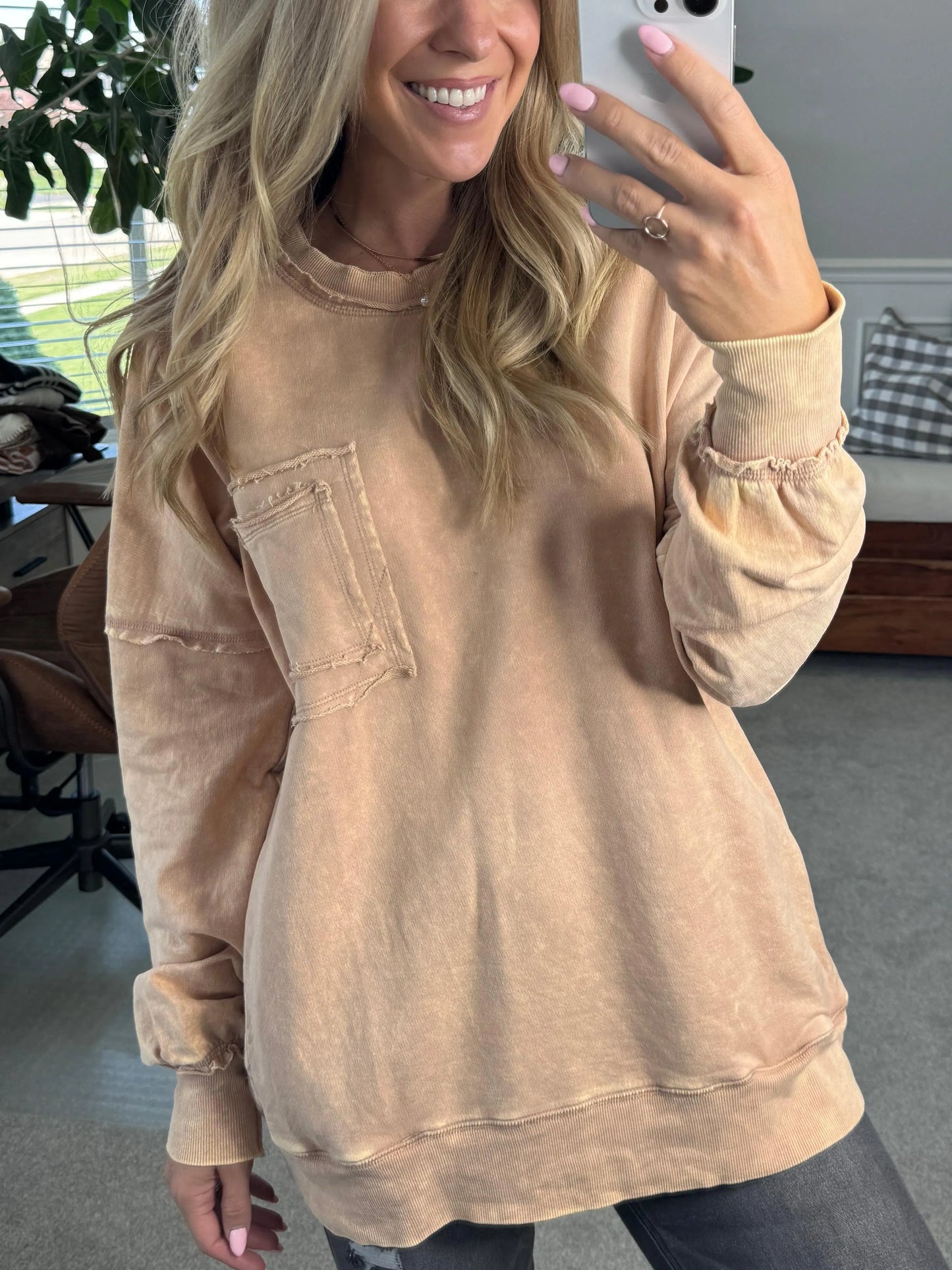 ❤️Women's Terry Acid Wash Pullover (Buy 2 Free Shipping)