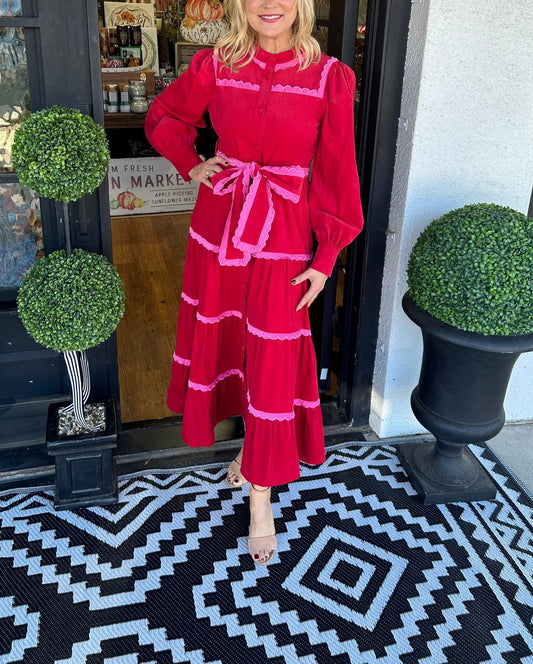 Women's Button Down Corduroy Dress