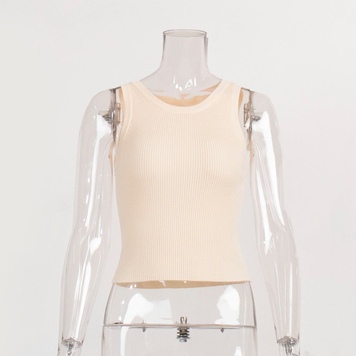 Knitted vest women's solid color slim thread inner wear blouse short y2g vest