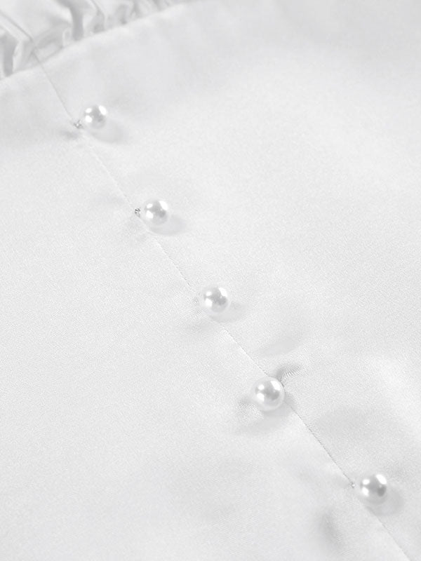 Satin Lantern sleeves MIni Dress