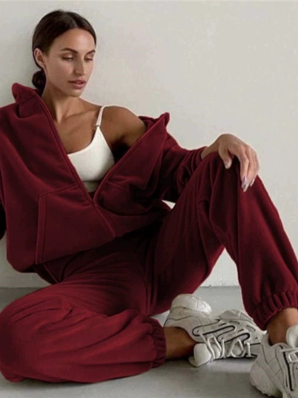 Sportswear sweater 2 pieces suit