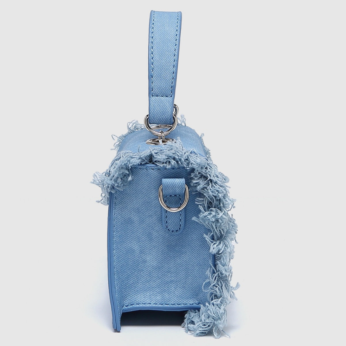 Tassel bag denim blue mini bag chain bag handbag messenger bag