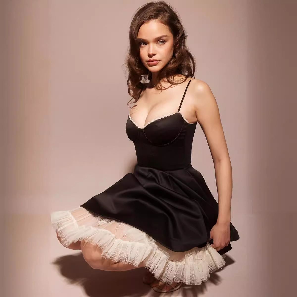 Female French Gentle Mesh Princess Dress Style Tulle Tutu Dress