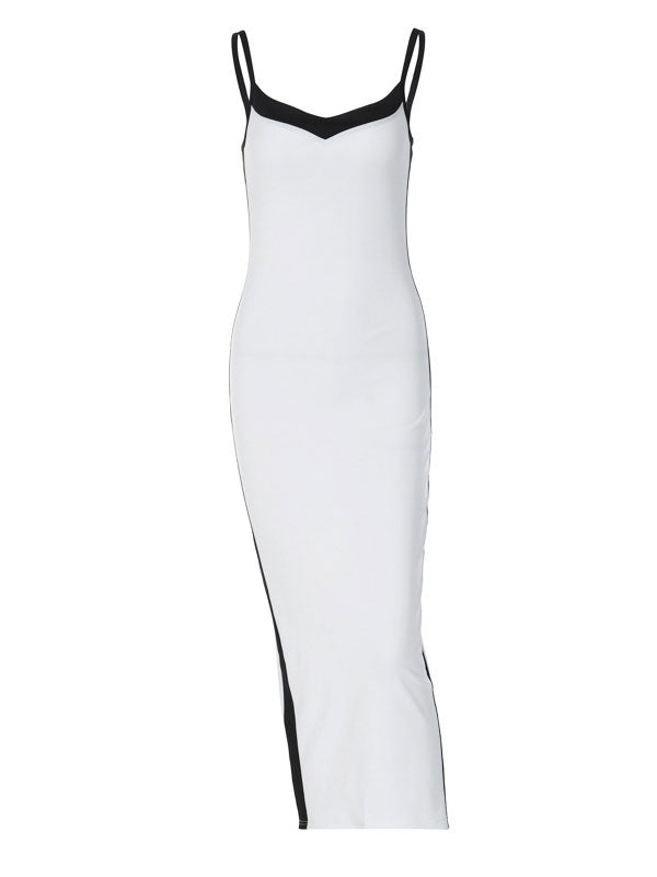 Spaghetti Strap Bodycon Slit Maxi Dress