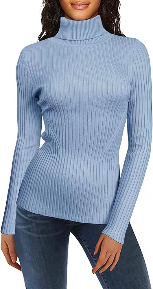 Women's turtleneck rib autumn and winter undershirt all-matching slim fit thermal head cover sweater