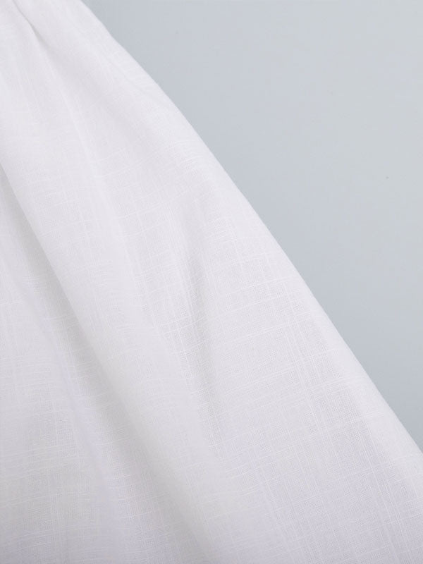 Long Cotton Maxi White Dress