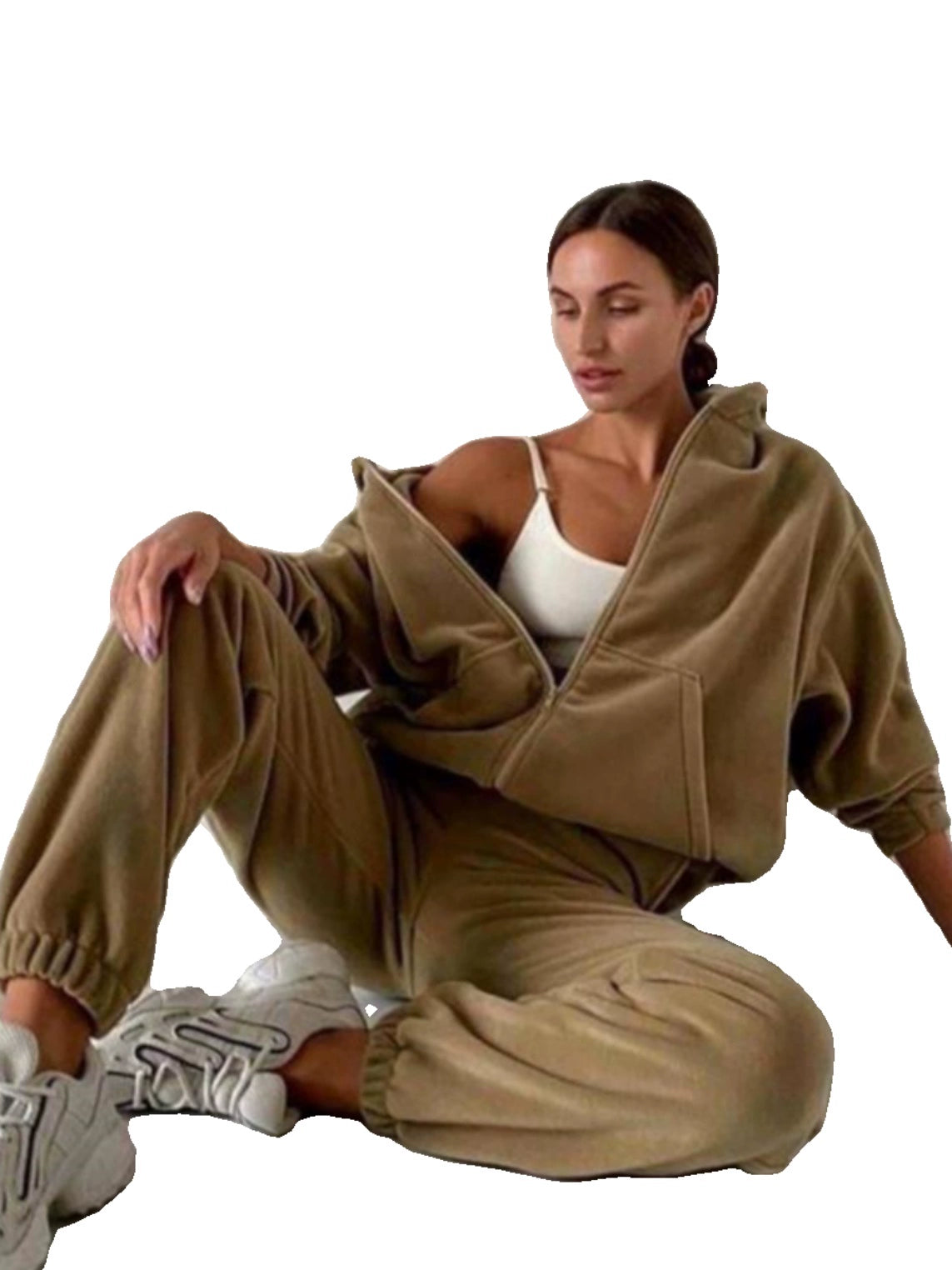 Sportswear sweater 2 pieces suit