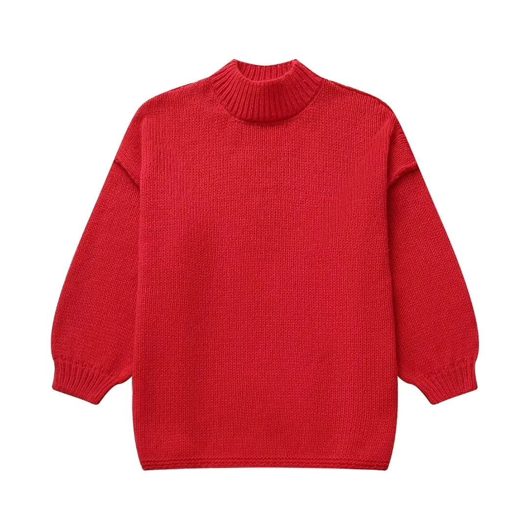 Women's pullover 2024 spring and autumn round neck sweater simple style thin sweater