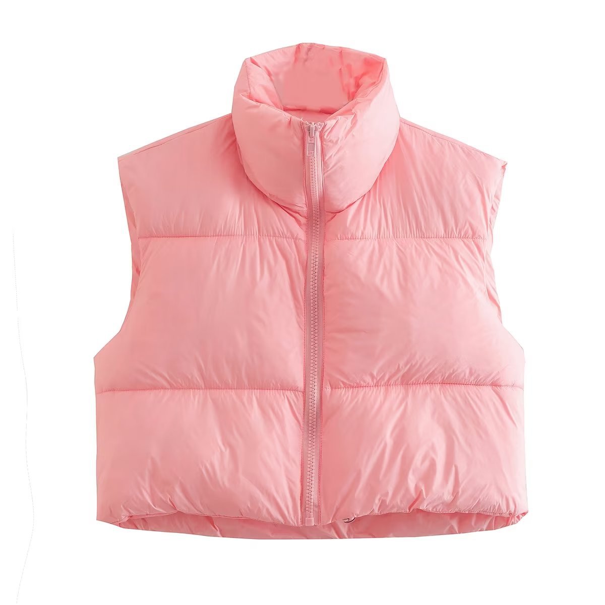 Wholesale women's clothing spring and autumn cotton coat vest zipped stand collar coat cotton-padded jacket