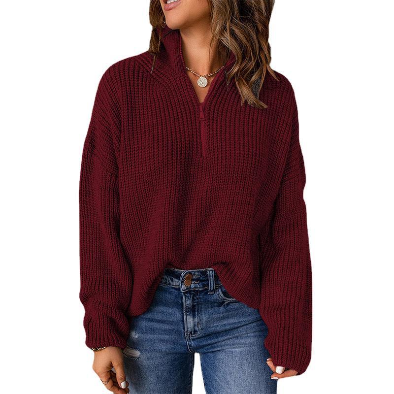 Women's turtleneck 2024 autumn and winter pullover knitted autumn all-match sweater Women's