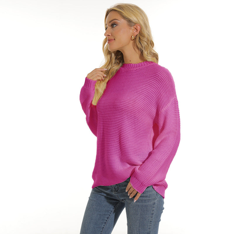 New autumn and winter sweaters solid color fashion pullover sweater sweater