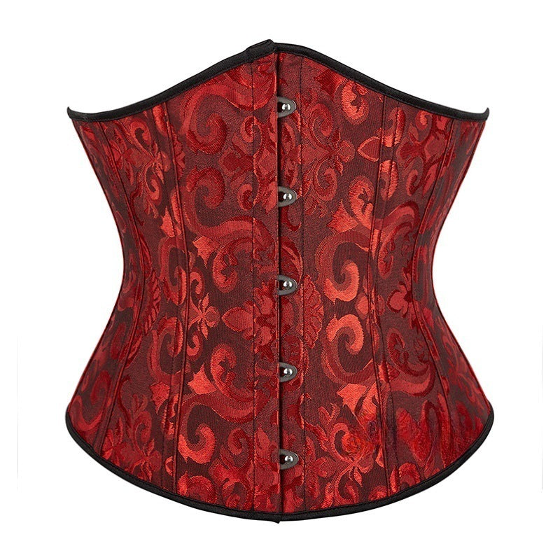 14 Bone court waist seal jacquard corset waist clip shapewear, wedding vest corset corset