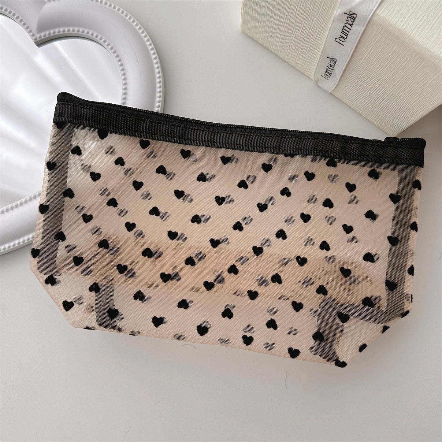 Mesh cosmetic bag