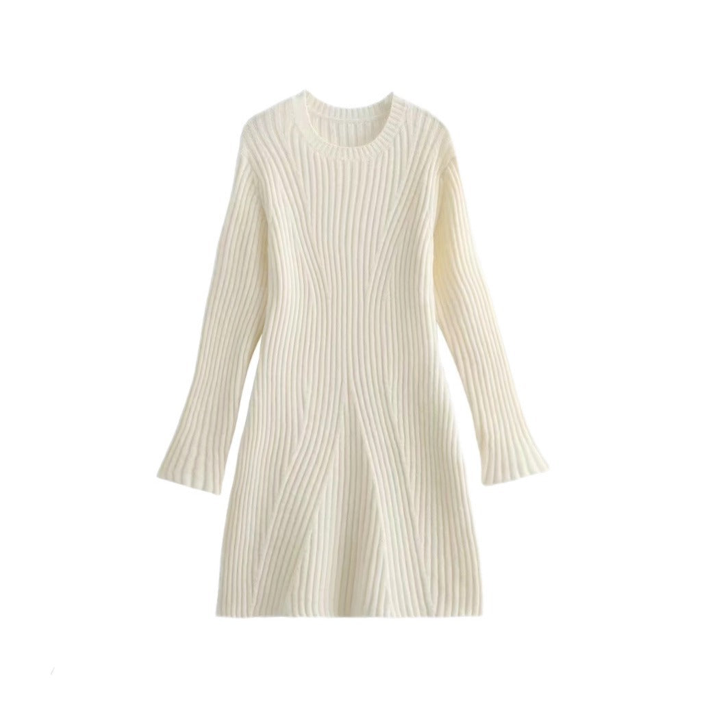 Autumn and winter women's fashion thread knitted dress