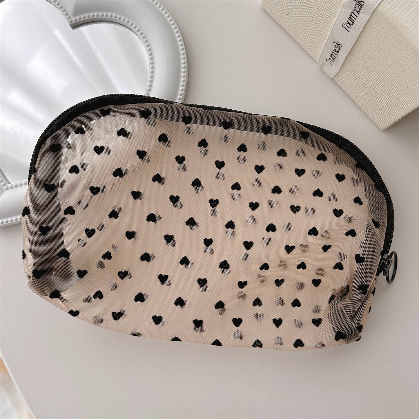 Mesh cosmetic bag