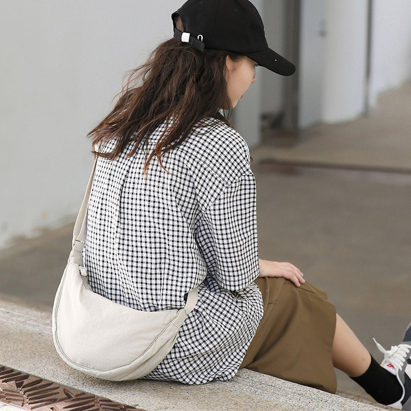 Female messenger bag Xiaohongshu nylon dumpling bag student shoulder bag cloth bag