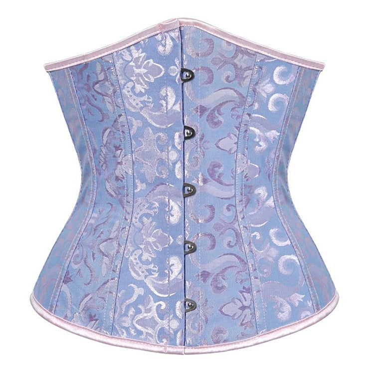 14 Bone court waist seal jacquard corset waist clip shapewear, wedding vest corset corset