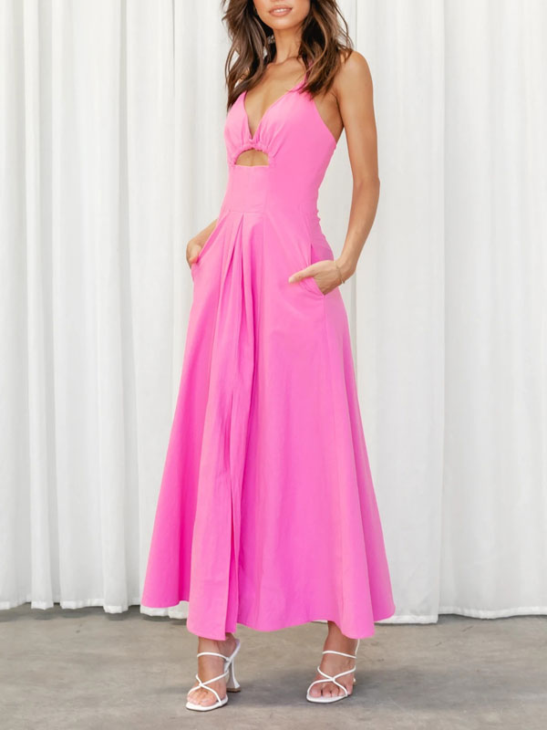 Spaghetti Strap Split Maxi Dress