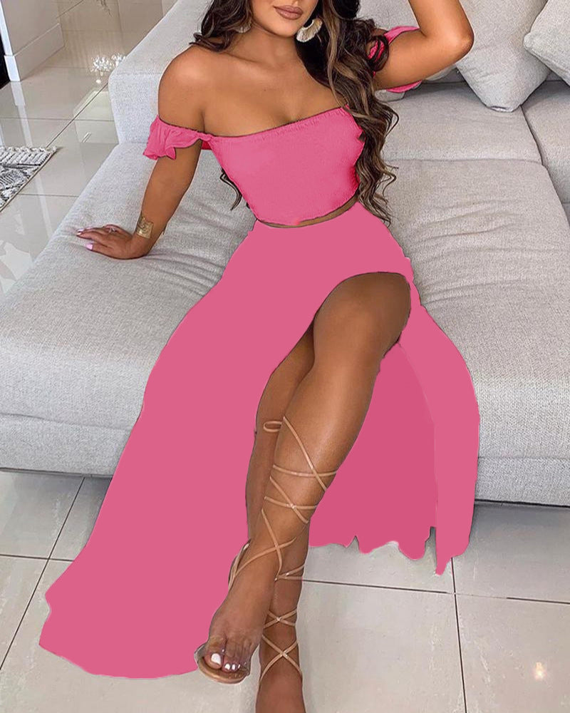 French Bohemian print medium and long retro tube top dress